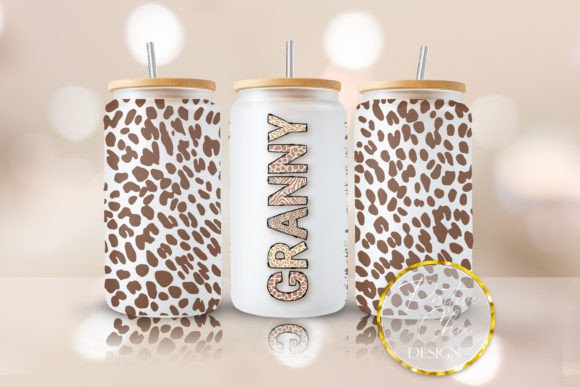 Animal Print Granny Libbey Wrap UVDTF: A Bold Graphic Design Asset for Crafts & Marketing