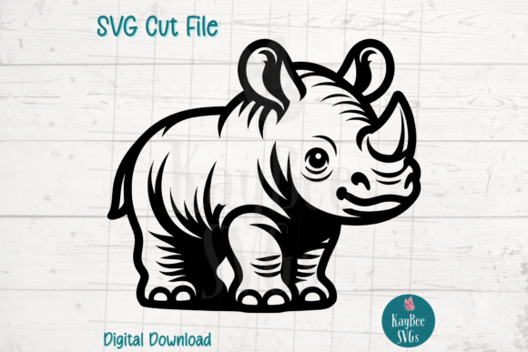 Baby Rhino SVG Cut File: A Playful Graphic for Craft & Content Projects