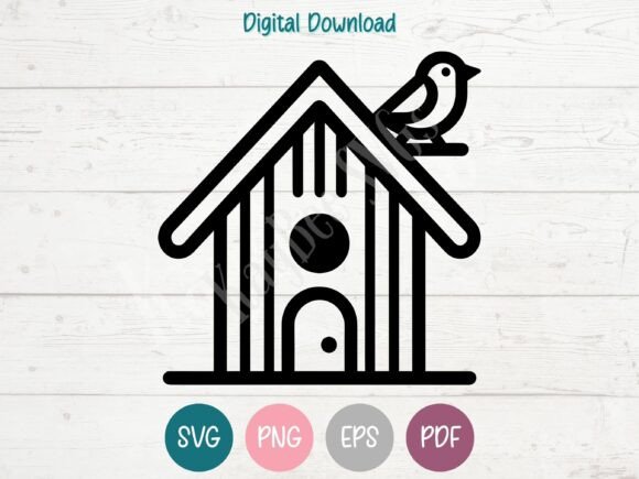 Birdhouse SVG Cut File Adds Rustic Charm to Craft Branding Projects