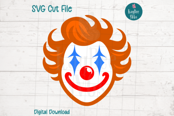 Clown Face SVG Cut File: A Playful Graphic for Craft & Content Projects