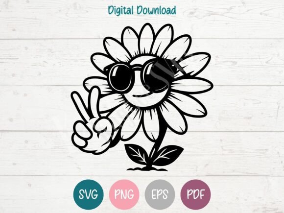 Cool Daisy SVG Cut File: Crafts Meets Graphics for Brand Designers