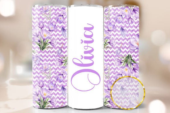 Custom Name Flowers Tumbler Design PNG for Crafts & Marketing Graphics