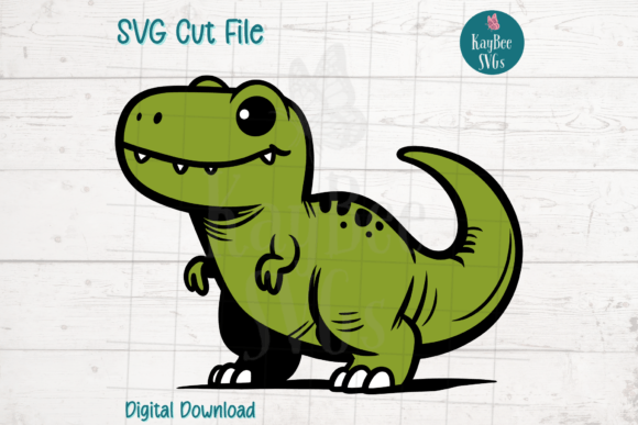 Cute T-Rex Dinosaur SVG Cut File for Crafts & Graphics Sellers
