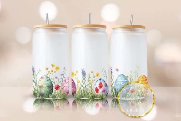 Easter Eggs 16 Oz Libbey Glass Can PNG: A Crafts & Graphics Designer’s Take
