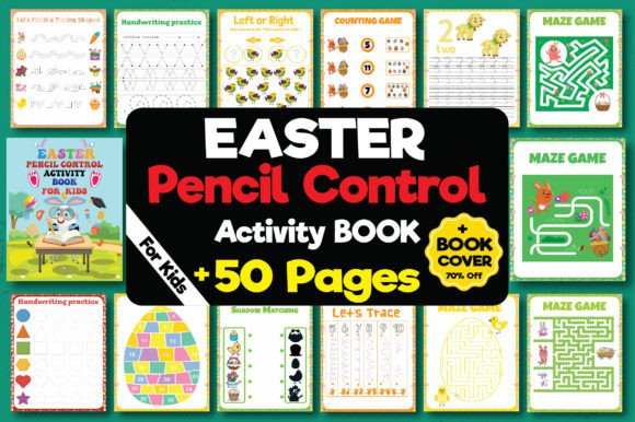 EASTER PENCIL CONTROL ACTIVITY BOOK FOR KIDS: Graphics & Teaching Materials for Creative Sellers