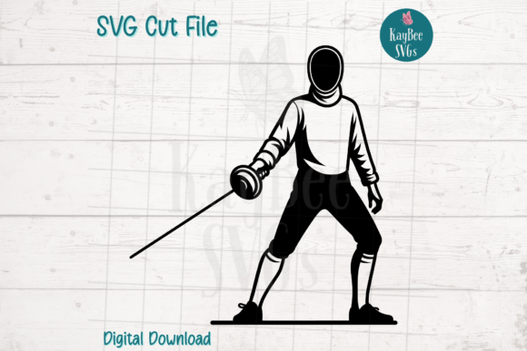 Fencer SVG Cut File: Crafting Dynamic Brand Graphics for Local Businesses