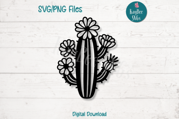 Flowering Cactus SVG Cut File: A Craft-Friendly Graphic for Bloggers and Digital Publishers