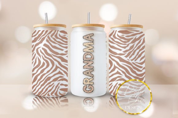 Grandma 16oz Cup Wrap UVDTF Animal Print: A Crafty Graphic for Content Publishers
