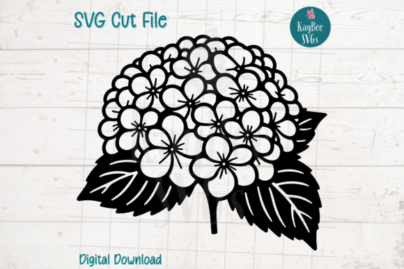 h1Hydrangea Flower SVG Cut File for Crafts & Graphics