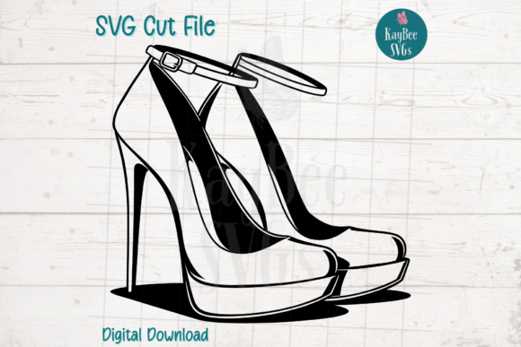 High Heeled Stiletto Shoes SVG Cut File for Crafts & Graphics