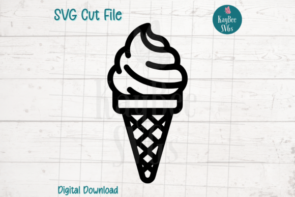 Ice Cream Cone SVG Cut File: A Sweet Graphic for Local Branding and Packaging
