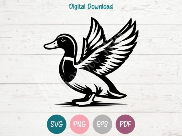 Mallard Duck SVG Cut File for Crafts & Graphics