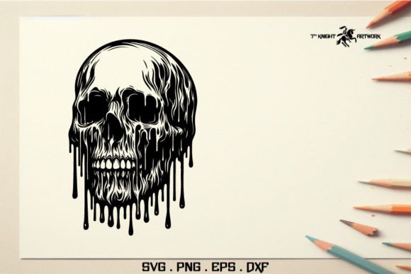 Melting Skull Svg: Bold Graphics for Craft Projects