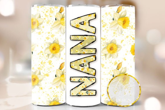 Nana Spring Flowers Tumbler Wrap PNG: A Fresh Craft Graphics Choice