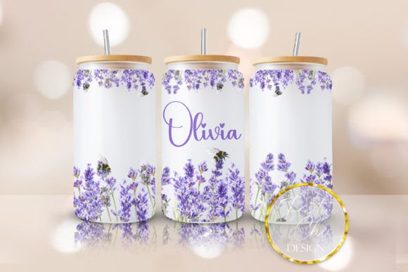 Personalized Lavender UVDTF Wrap Can PNG: A Crafty Graphic for Content Publishers