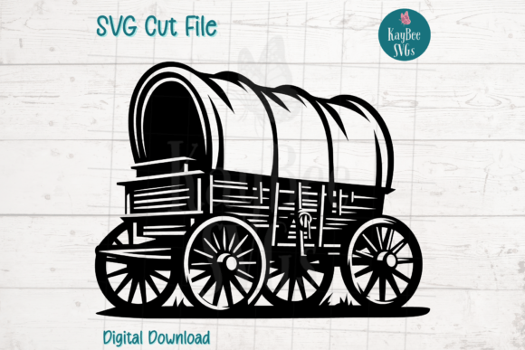 Pioneer Covered Wagon SVG Cut File for Crafts & Graphics