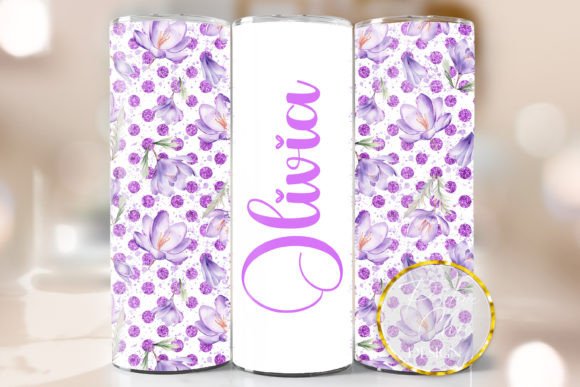 Purple Floral Tumbler Wrap: A Versatile Graphics Asset for Local Business Branding