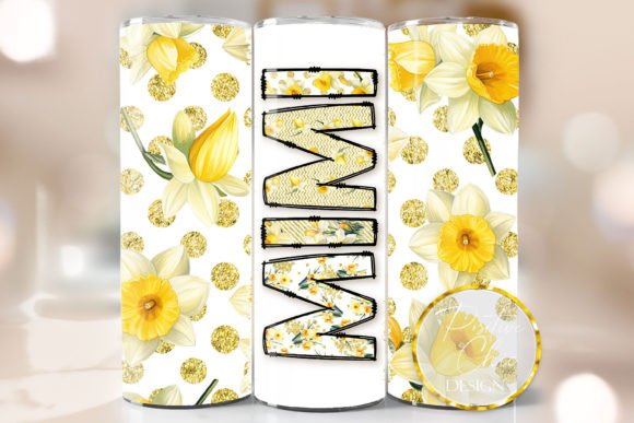 Spring Flowers Mimi Tumbler Wrap PNG for Crafts & Graphics
