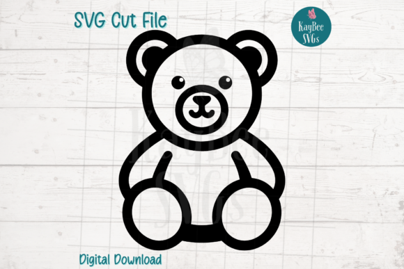 Teddy Bear SVG Cut File: Friendly Graphics for Crafts & Branding