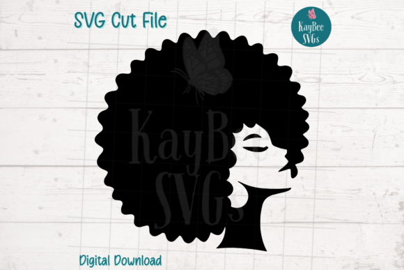 Woman with Afro SVG Cut File: A Vibrant Graphic for Modern Local Branding