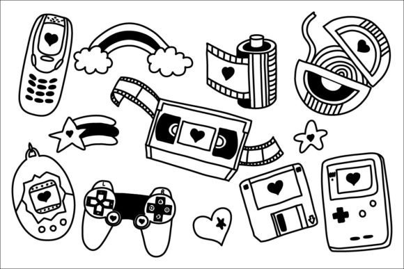 Y2K Era Nostalgia: Retro Graphics for Digital Sellers and Illustration-Based Merch